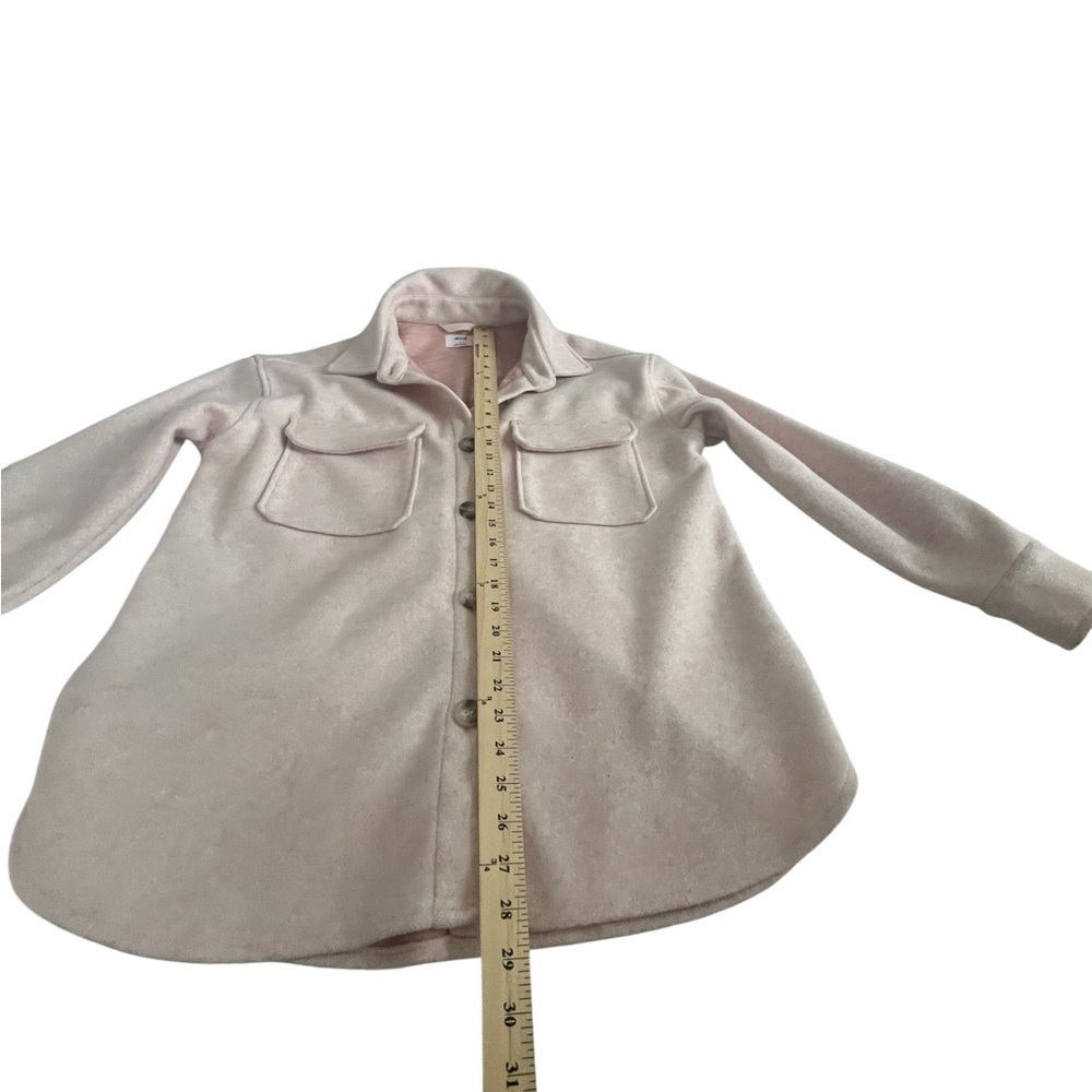 Oversized Pink Shacket Coat Casual Chic Minimalist Layer Small - Picture 4 of 7